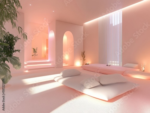 Serene Pink Minimalist Spa ...