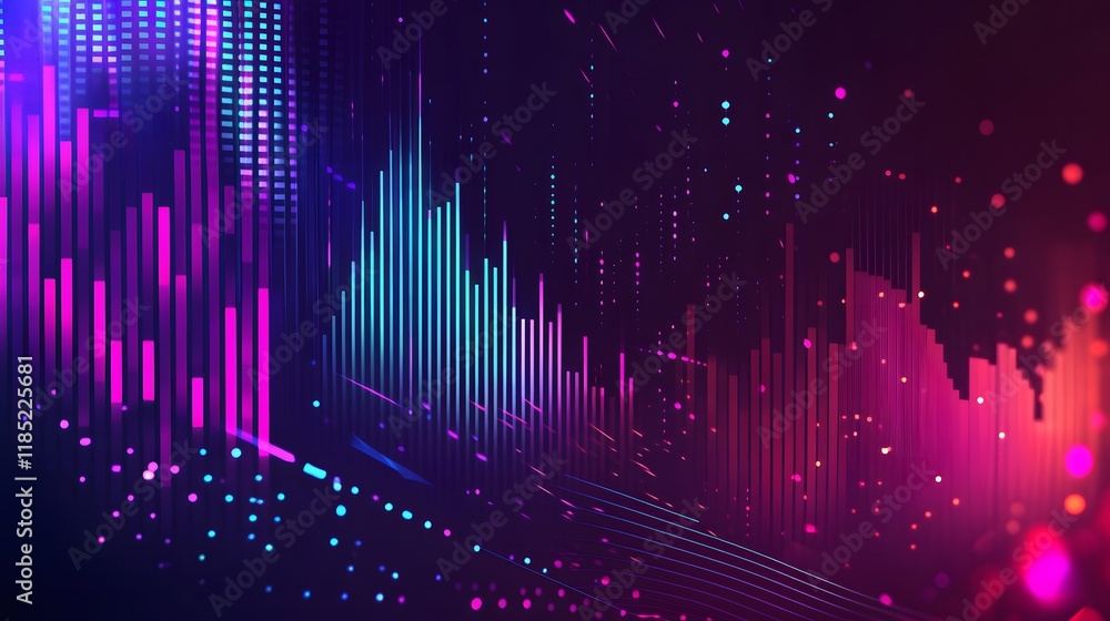Abstract Neon Light Bars Digital Art Abstract Neon Light Bars Digital Art