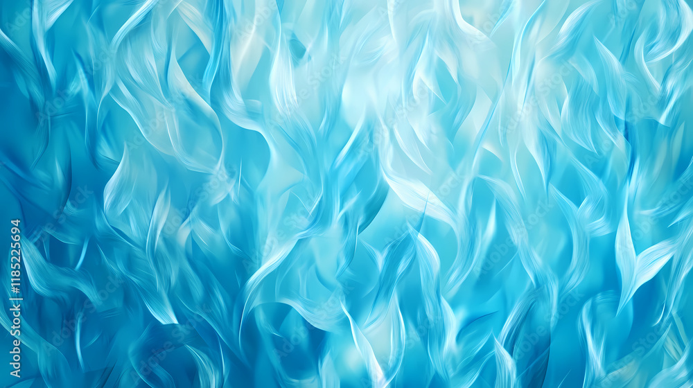 Fototapeta premium Blue abstract background with turquoise horizontal pattern for design seamless texture. Flameleaf. Illustration