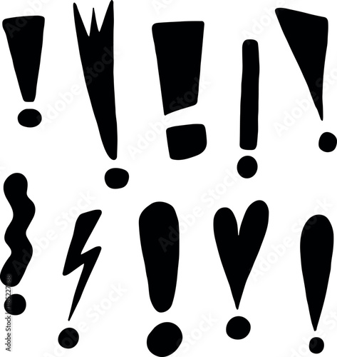 Graffiti exclamation vector image pack