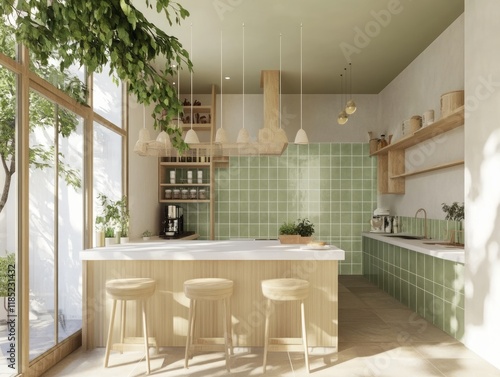 Serene Minimalist Kitchen I...