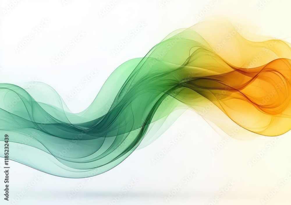 Dynamic Abstract Green and Yellow Wave Background with Smooth Flow Dynamic Abstract Green and Yellow Wave Background with Smooth Flow