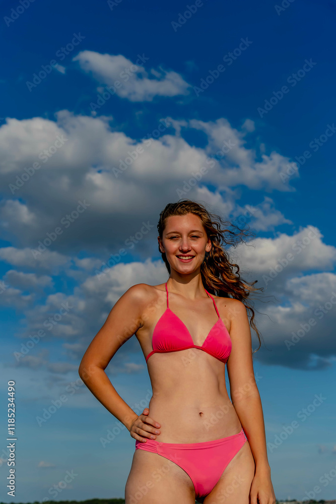 Sun-Kissed Serenity: Radiant Beauty Relaxes on the Beach in Style Sun-Kissed Serenity: Radiant Beauty Relaxes on the Beach in Style