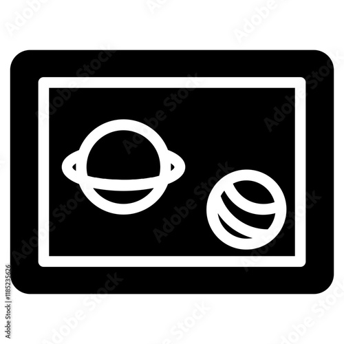 Planet Photo Global Glyph Icon