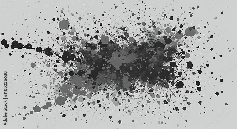 Monochrome abstract splattered background. Monochrome abstract splattered background.