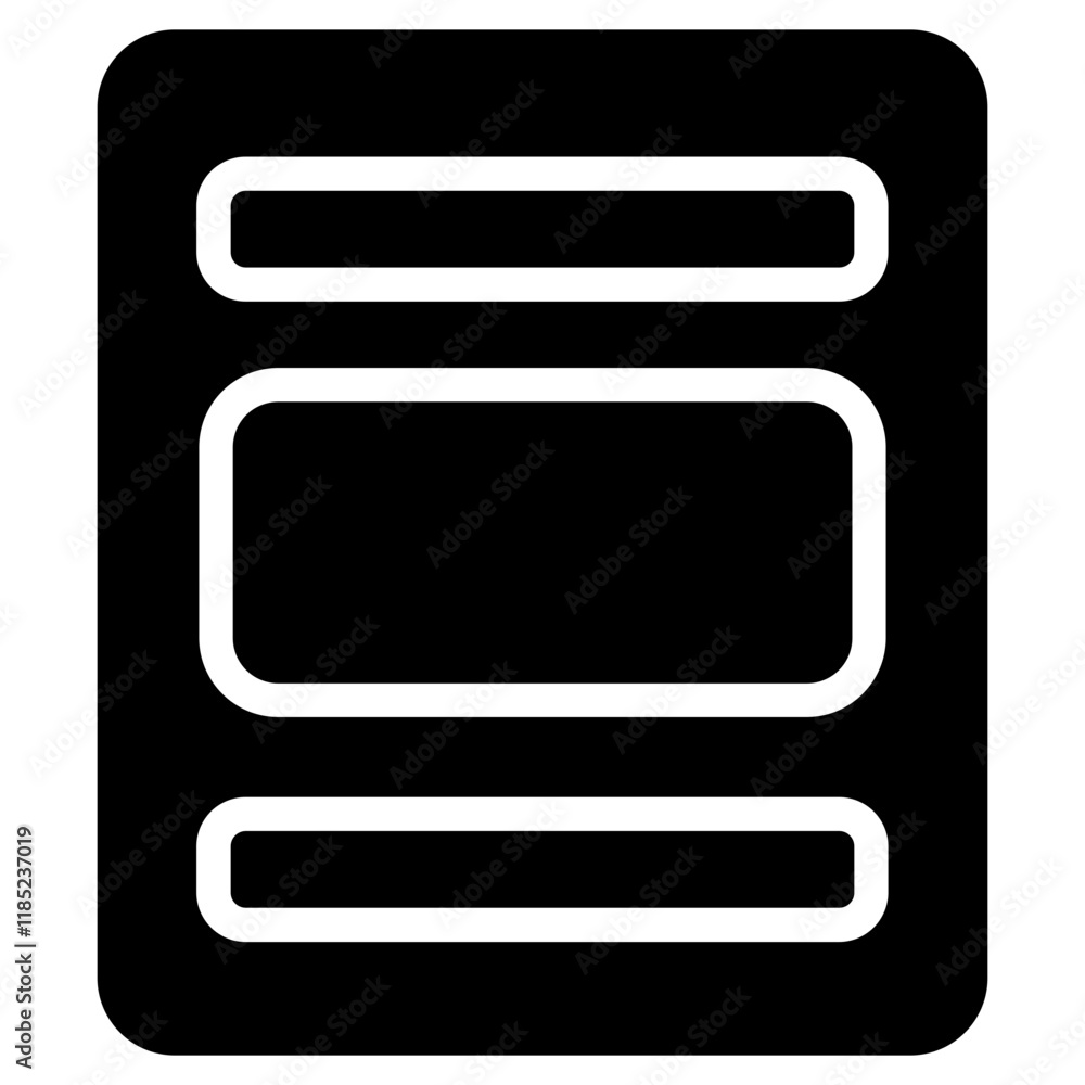 Layout News Web Glyph Icon Layout News Web Glyph Icon