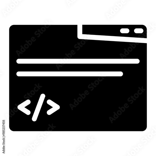 Web Dashboard Coding Glyph Icon