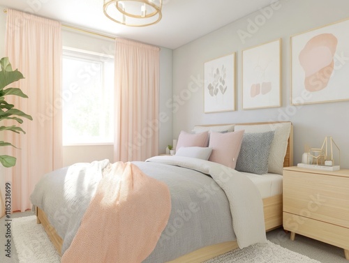 Serene Bedroom Design with ...