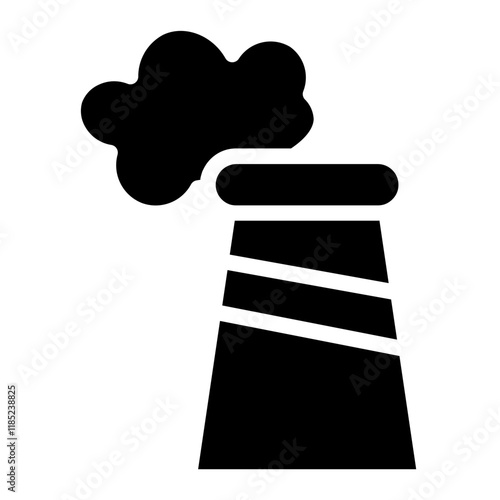 Smoke Pollution Disaster Glyph Icon