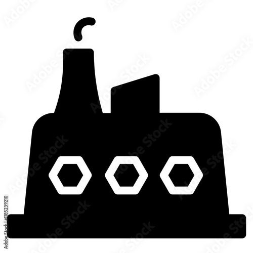 Industry Factory Pollution Glyph Icon