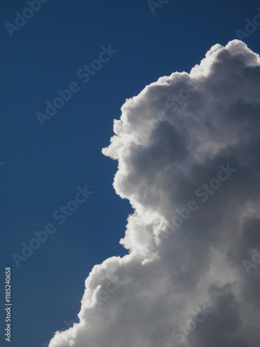 Blue sky with white cloud.