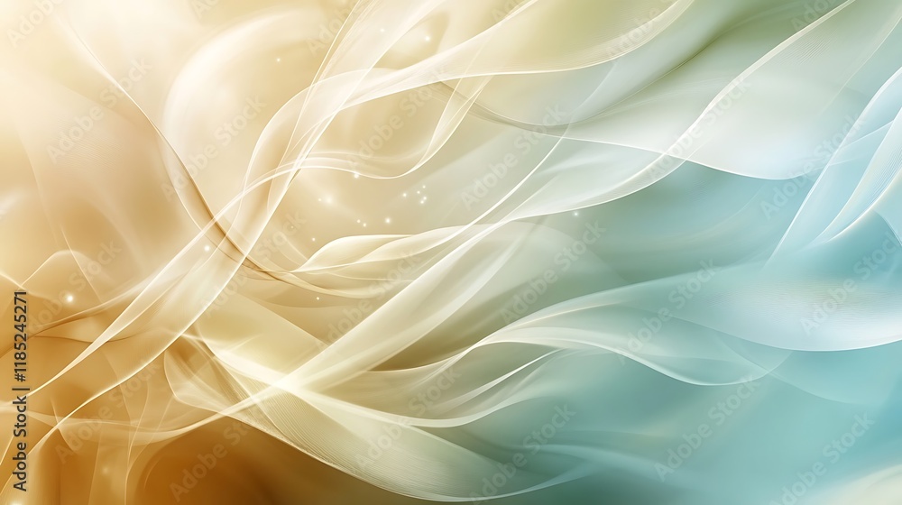 Abstract Gold And Teal Wave Design Background Abstract Gold And Teal Wave Design Background