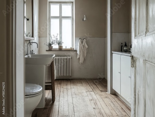 Minimalist Scandinavian Style Bathroom Interior Design
