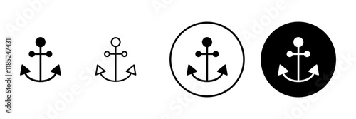 Anchor icon vector. Anchor sign and symbol. Anchor marine icon.