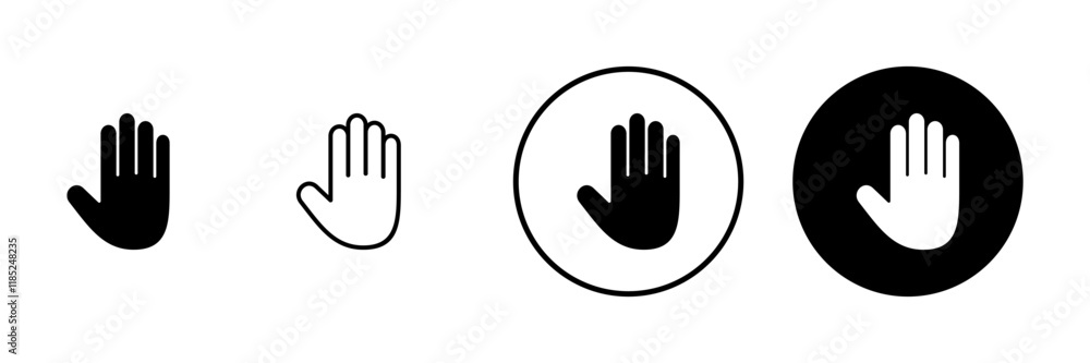 Hand icon vector. hand sign and symbol. palm Hand icon vector. hand sign and symbol. palm