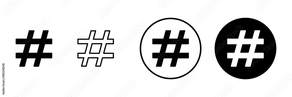 Fototapeta premium Hashtag icon vector. hashtag sign and symbol
