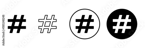 Hashtag icon vector. hashtag sign and symbol