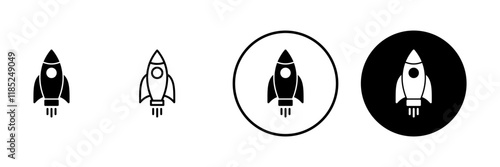 Rocket icon vector. Startup sign and symbol. rocket launcher icon