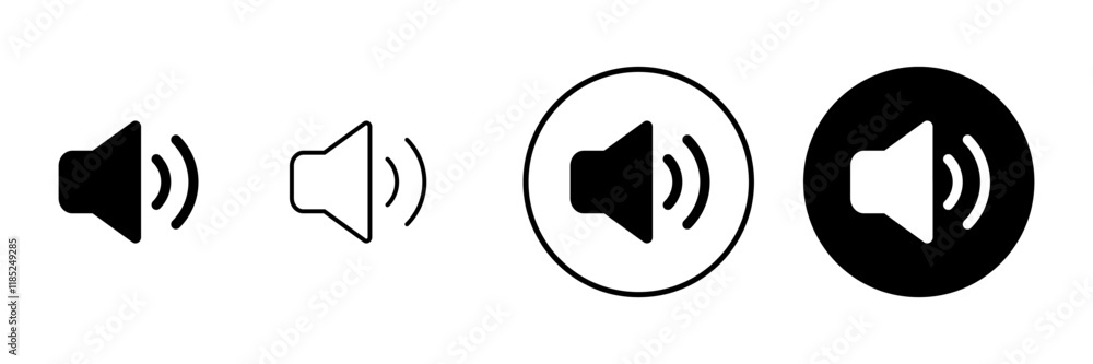 Speaker icon vector. volume sign and symbol. loudspeaker icon. sound symbol Speaker icon vector. volume sign and symbol. loudspeaker icon. sound symbol