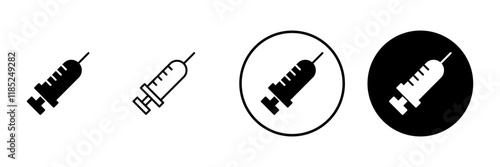 Syringe icon vector. injection sign and symbol.vaccine icon