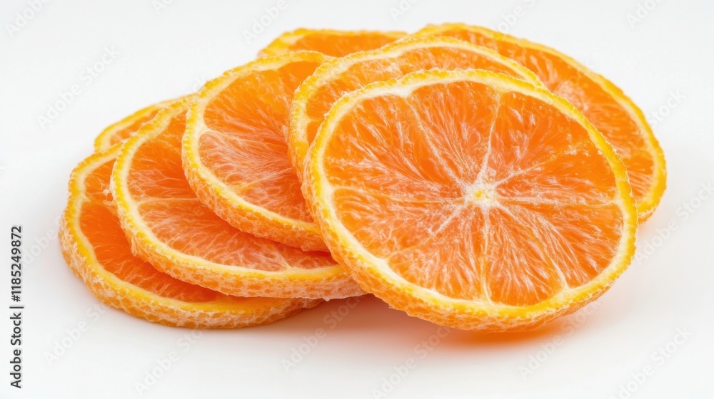 a pile of orange slices on a white surface a pile of orange slices on a white surface