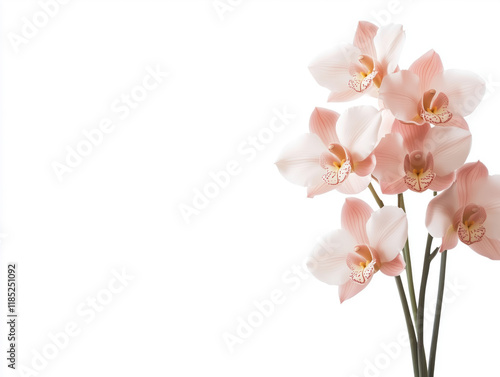  Orchid Bouquet Against a Pristine White Background