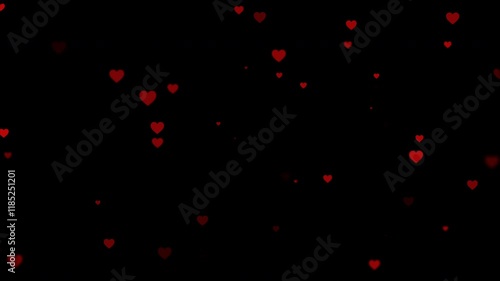 Valentine Day, Heart on black background