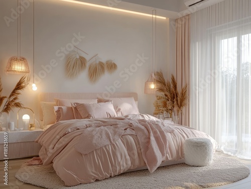 Serene Bohemian Bedroom Int...