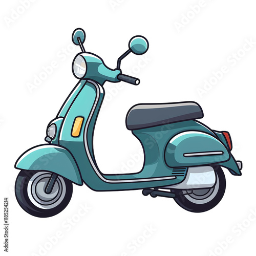 Vintage Scooter Illustration photo