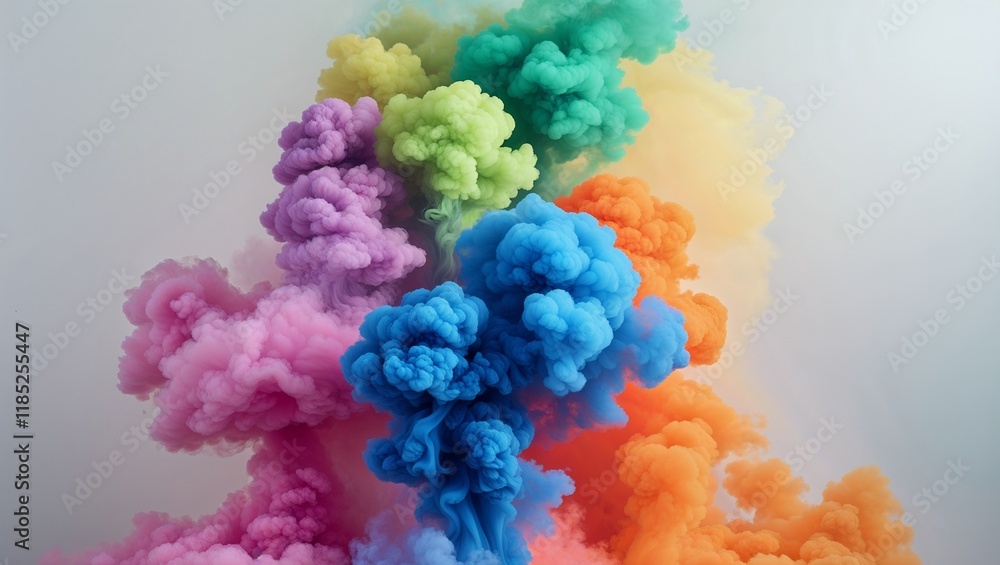 colored smoke spreading on a white background abstract texture colored smoke spreading on a white background abstract texture