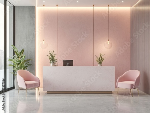 Elegant Pink Reception Area...