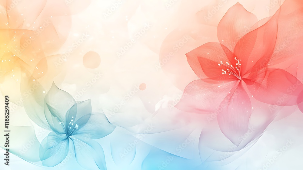 Pastel Flowers Abstract Soft Background Design Pastel Flowers Abstract Soft Background Design