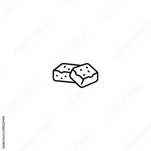 brownies icon isolated on transparent background
