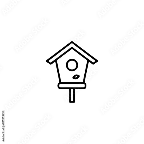 bird house icon on transparent background
