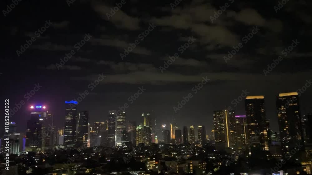 jakarta indonesia in the night building jakarta indonesia in the night building