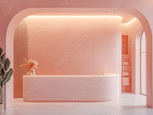 Minimalist Pink Reception D...