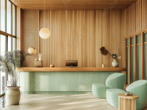 Modern minimalist spa recep...