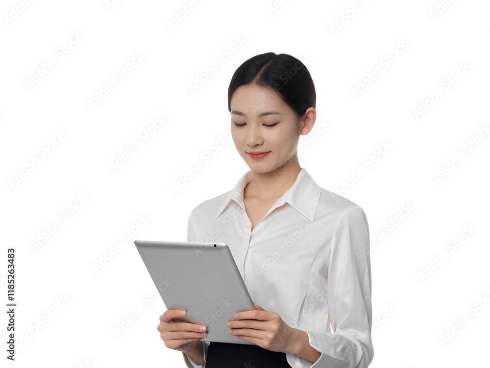 Businesswomans Hand Holding a Tablet on Transparent Background, Ideal for Corporate and Digital Marketing Themes Businesswomans Hand Holding a Tablet on Transparent Background, Ideal for Corporate and Digital Marketing Themes