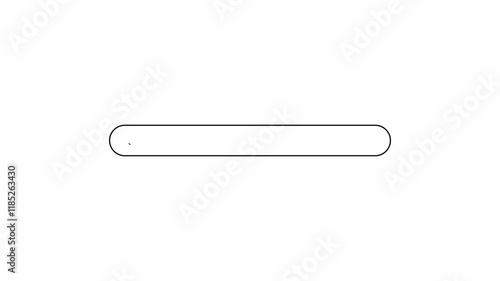 Search bar animation template on white background. Internet search engine box with alpha channel.