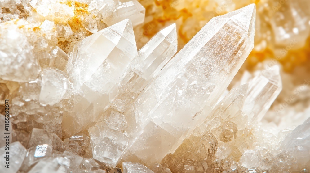 Crystals shining brightly in natural setting Crystals shining brightly in natural setting