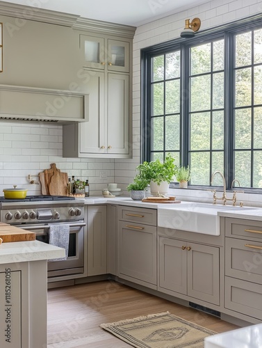 Modern Farmhouse Kitchen Wi...