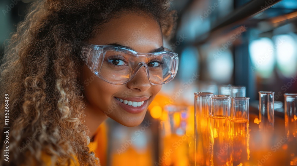 Smiling Scientist in Lab: A Portrait of Scientific Exploration Smiling Scientist in Lab: A Portrait of Scientific Exploration