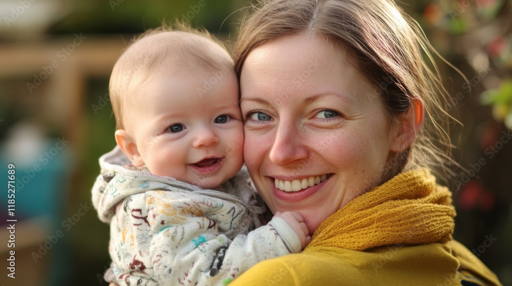 A Mother's Love: A radiant mother cradles her adorable baby, their faces filled with pure joy and contentment. The soft. A Mother's Love: A radiant mother cradles her adorable baby, their faces filled with pure joy and contentment. The soft.