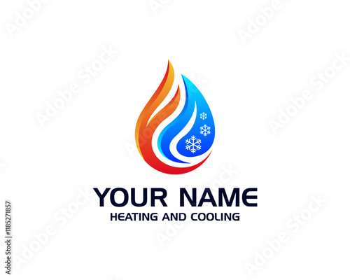 Free Download Fire and water energy logo - GFXLoad