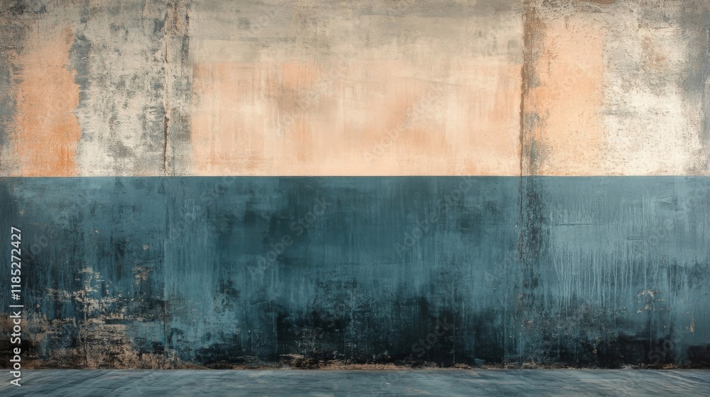 Fototapeta premium Textured Wall Background with Aged Paint and Vintage Aesthetic