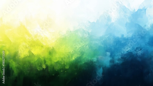 Wallpaper Mural Abstract Watercolor Background with Blue Green and Yellow Hues Torontodigital.ca