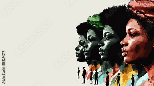 Black History Month celebrates heritage culture activism civil rights and diversity. Diversity and Unity: Portraits of Empowerment and Strength