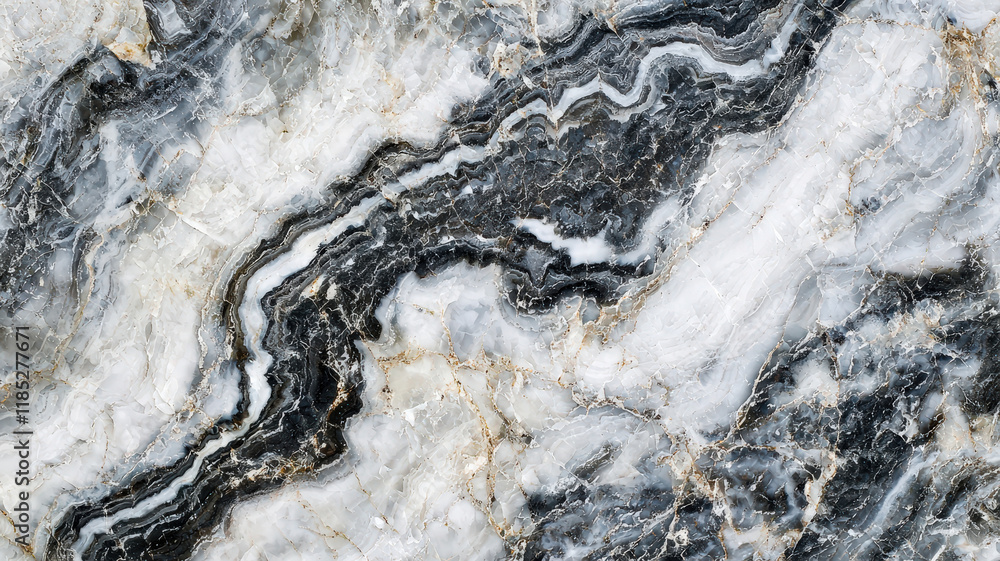 Fototapeta premium A clean, glossy marble texture with subtle veining in white and gray tones, reflecting light softly for an elegant and modern aesthetic.