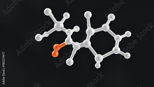 Mannose (D-mannose) sugar molecule. 3D rendering.  Epimer of glucose. photo