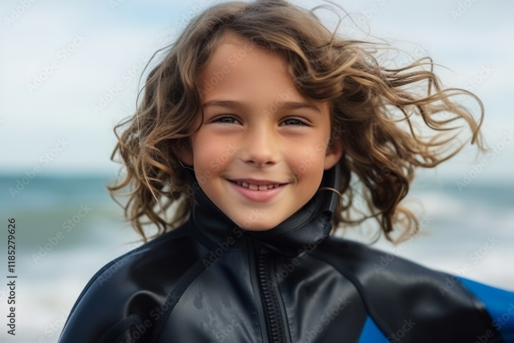 Portrait of a cute smiling little girl with surfboard on the beach Portrait of a cute smiling little girl with surfboard on the beach
